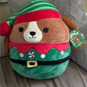 Squishmallows Darcy Holiday Dog Plush